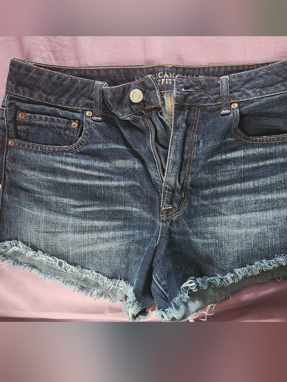 Hi-Rise Festival Denim Jeans - Dark Blue American Eagle Womens